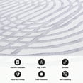 thumbnail image 6 of World Rug Gallery Modern Contemporary Lines Machine Washable 10'x14' Ivory Area Rug, 6 of 9