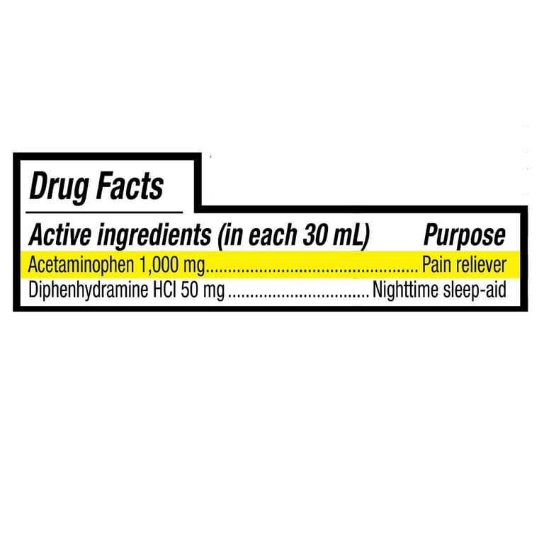 Equate Alcohol-Free Nighttime Pain Reliever and Sleep-Aid Liquid, 12 fl oz