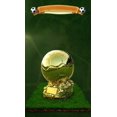 thumbnail image 2 of Balón de oro de fútbol Craft Ornaments, 20 cm, PVC de alta calidad, 2 of 3