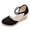 Black, variant on Rokment Espadrilles Platform Wedges Closed Toe Dress Sandals for Women Beach Summer Vintage Comfortable Lined Ankle Strap High Heels Casual Dressy Shoes Spring Beige Size 6