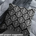 thumbnail image 2 of Castle Fairy Bohemian Damask Fabric by the Yard 2 Yards, Black White Victorian Fabric for Sewing, Boho Hippie Flower Home Decor Fabric by the Yard, Microfiber Bedroom Decor, 2 of 6