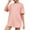 Pink, variant on fatyb Women's Oversized Short Sleeve T Shirt Dress Casual Crew Neck Solid Color Loose Mini Dresses