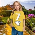 thumbnail image 2 of DeHolifer Number 7 T-Shirt Boys Girls Short Sleeve Varsity Shirt Kids Summer Birthday Tees Gifts Tops 3-14 Years, 2 of 8