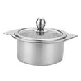 thumbnail image 4 of FUTUREORYY 1Pc Food Grade Stainless Steel Hot Pot for Induction Cooker Reliable Silver Stewpot, 4 of 8