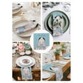 thumbnail image 3 of Easter Bunny Cloth Napkins Set of 8 Reusable Dinner Napkins, Colorful Eggs Cute Rabbit Blue Country Wooden Cocktail Napkin Washable Table Napkins for Wedding/Holiday Party/Baby Shower 20"x20", 3 of 7