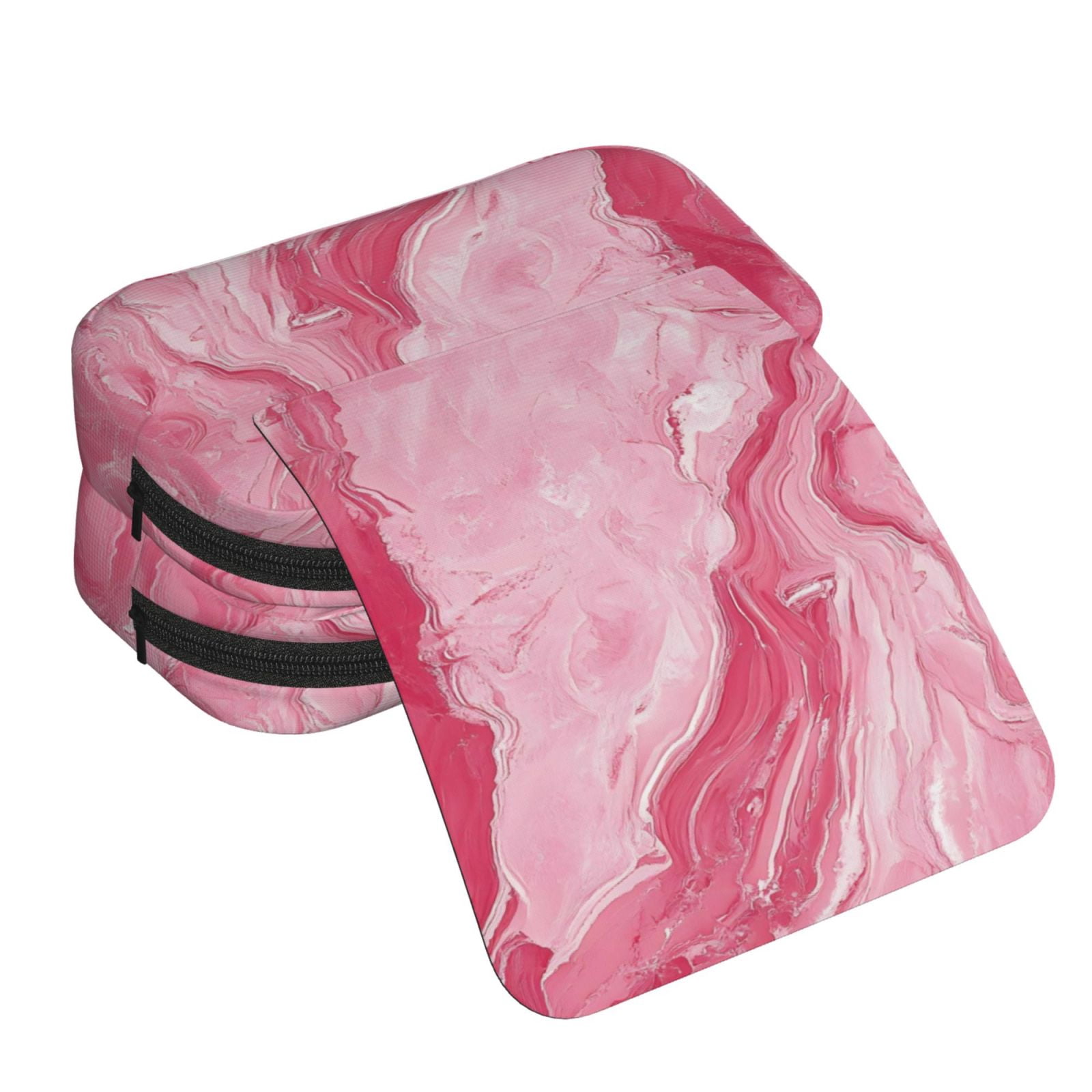 Large-Capacity Flip-Top Double-Layer Pencil Case, Multi-Functional Pocket Pen Case, Durable Stationery Organizer Pink Marble_21256_4