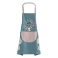 thumbnail image 4 of Delantal grande con babero de 72 x 68 cm y bolsillo frontal grande para mujer, ideal para cocinar y hornear. lago azul, 4 of 6