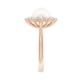thumbnail image 3 of ANGARA Princess Diana Inspired Freshwater Cultured Pearl Ring in 14K Rose Gold for Women | June Birthstone, Birthday, Anniversary, Jewelry Gift for Women | Pearl Ring, 3 of 8