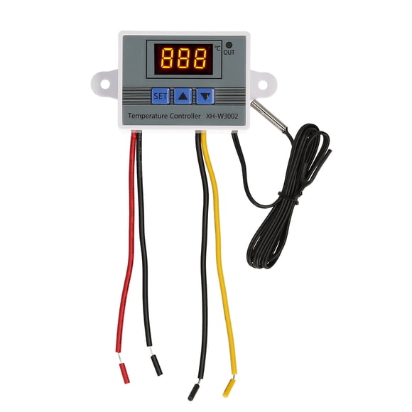 Arealer Electronic Temperature Controller LED Display Thermostat Module Temperature Temp Control Module Switch with Waterproof NTC Probe -50~110 ℃ for Refrigerator 24V 240W