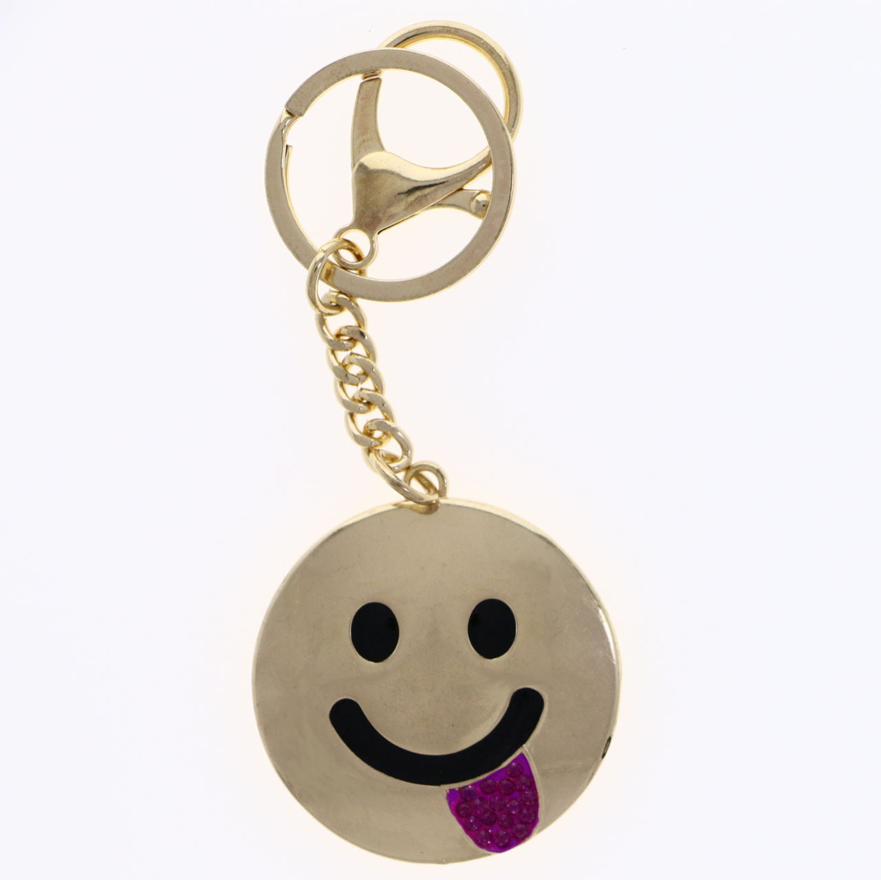 Smiley Face Slider Chain Ring 