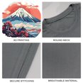 thumbnail image 4 of Coolnut Womens T Shirts Fashion Tops, Japan Illustration In Retro Style. Women's Basic Short Sleeve Tees, Grey Lightweight Casual Summer Clothes, XL, 4 of 6
