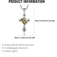 thumbnail image 6 of Tilga 925 Sterling Silver Crown Cross Necklace For Men - Retro Crucifix Of Thorns Pendant, Jesus Christ Cross Chain With Diadem, Faith Cross Jewelry, Vintage Cross Necklace For Women, 6 of 6