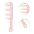 thumbnail image 3 of Unique Bargains 1 Pc Comfortable Wide Tooth Comb for Curly Thin Hair Plastic Light Pink, 3 of 3
