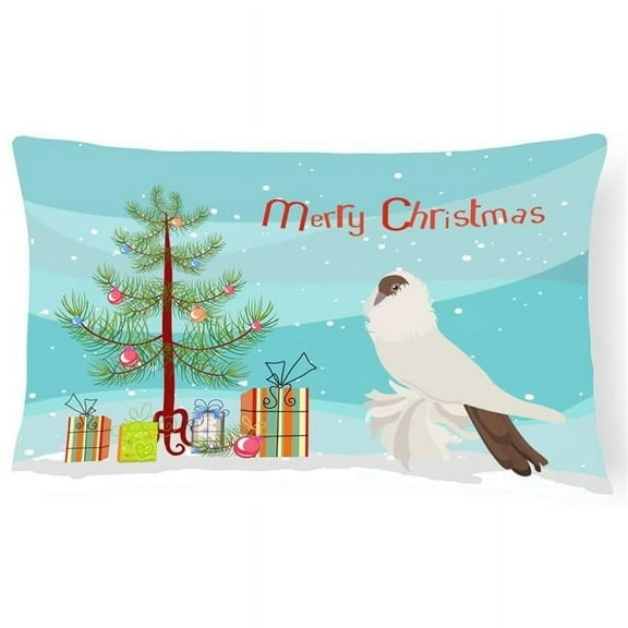 Carolines Treasures BB9311PW1216 German Helmet Pigeon Christmas Canvas Fabric Decorative Pillow, Teal, 12H x16W,