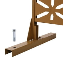 DUOSONG Outdoor & Indoor Privacy Screen Metal Privacy Screen 76" H×48" W, Freestanding Decorative Privacy Screen For Deck Balcony Patio, Privacy Fence Panels For Outside Lawn Garden Ps115 Brown Brown