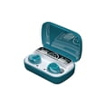 thumbnail image 1 of Auriculares inalámbricos Auriculares impermeables 5.0 compatibles con Bluetooth Auriculares portátiles para deportes, LCD grande, verde oscuro 4 piezas Kearding EL000248-04B, 1 of 2