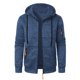 thumbnail image 2 of Ceisia Men's Loose Fit Heathered Hooded Zip-Up Sweatshirt with Contrast Zippers Gift, 2 of 4