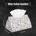 thumbnail image 6 of Lsque Daisies Flowers Printed Long Tissue Box Cover Holder, Facial Paper Organizer Dispenser,Triangle with Bottom Belt, PVC Leather Decorative Organizer, 6 of 9