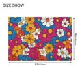 thumbnail image 4 of Yayeee Bath Rug for Bathroom Floor Non Slip Contour Fluffy Soft Absorbent Mat, 20"x24", Red Whimsical Floral, 4 of 7