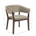 thumbnail image 3 of Fauteuil Moderne Blake en Faux Mohair de Bois, en Lin, 3 of 8