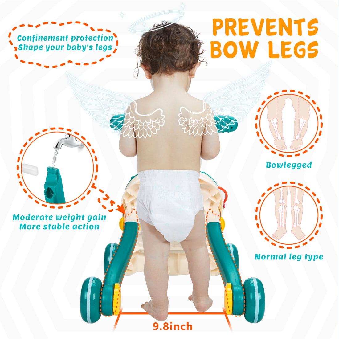 Qenci Baby Walker Toddler Learning Walker Suitable for Baby Children 0-2 Years Old Walkers 