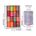 thumbnail image 3 of JUNWELL Variegated Colors Polyester Machine Thread 1000 Yards Each Rainbow Color All-Purpose Thread for Sewing  Rainbow Thread  Variegated Polyester Sewing Thread  Yards Spool Thread for, 3 of 7