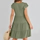 thumbnail image 5 of Puntoco Vestido De Manga Corta De Verano De Color Sólido Para Mujer Verde S,Regalos Para Mujer Joven, 5 of 9