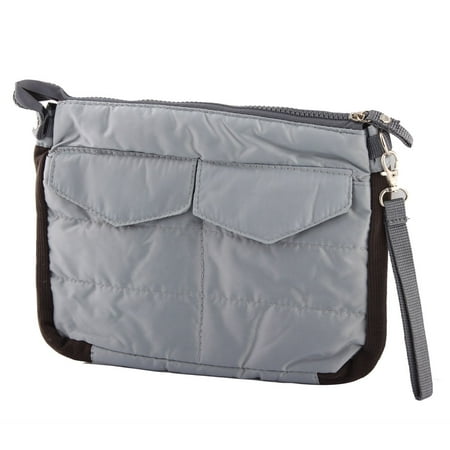 Gray Tablet Ipad Pocket Insert Handbag Gadget Pouch Organizer Purse Gray Tablet Ipad Pocket Insert Handbag Gadget Pouch Organizer Purse Bag