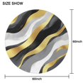 thumbnail image 6 of Gray and Gold Marble Ink Waves Pattern Round Tablecloth 60"x60",Wrinkle Wipeable Table Cloth for Kitchen Dining Room Picnic Patio Party, 6 of 6