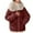 Red, variant on Womens Plus Size Winter Coats Lightweight Winter Warm Short Down Jacket Packable Packable Coat Trendy Insulated Travel Outerwear