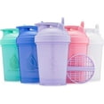 thumbnail image 2 of czcpp-ProFlow Shaker Bottles 5-Pack (20oz) | Protein Shaker Cups with Whisk Ball, Leak-Proof Lid, Hidden Carry Handle | BPA-Free Gym Mixer for Protein Powder, Mixing Supplements, Pastel Colors, 2 of 4