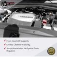 thumbnail image 6 of 2 Lift Supports Gas Struts Fits 2007 2008 2009 2010 2011 2012 2013 Acura MDX Front Hood Engine Lid Cover Bonnet SG226027 C96339 6339 Springs Arms Dampers Rods, 6 of 6