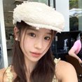thumbnail image 1 of LinYooLi Summer Version Of Retro Flowers Embroidered Forward Hat Girl Out Of The Street To Show Face Small Versatile Fashionable Beare Hat, 1 of 9