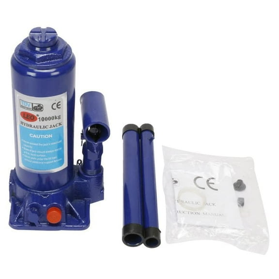 10 TON Universal Hydraulic Universal Bottle Car Jack, Compatible for Lifting All Cars, Material - Alloy Steel, Color - Blue, Lifting Capacity (10000 KG)