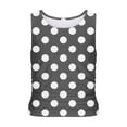 thumbnail image 2 of Womens Tank Tops, Black and White Polka Dot Athletic Gym Running Workout Sleeveless Tank Top for Women, 2 of 4
