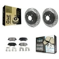 thumbnail image 1 of Transit Auto Rear Coated Drilled Slotted Disc Brake Rotors and Ceramic Pads Kit for Car Hyundai Accent Kia Rio KDT-100705, 1 of 11