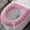 Pink, variant on Warm Toilet Seat Cushion Heater Pad, Soft Polyester Fiber Bathroom Toilet Lid Cover, Non-Slip Waterproof Mat for Home, Office, RV, Travel, Comfortable Washable Toilet Seat Cover for Winter