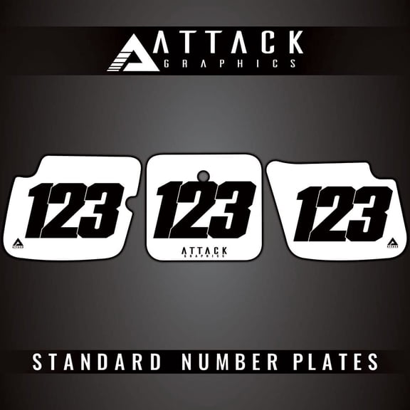 Attack Graphics Number Plate Backgrounds for Suzuki RM80 1993