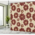 thumbnail image 4 of Ambesonne Floral Shower Curtain, Retro Abstract Daisy Pattern, 69"Wx84"L, Pale Camel, 4 of 4