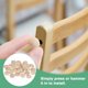 thumbnail image 5 of Uxcell 25-Pack Tapones de Madera para Agujeros de Tornillos, 20 x 7mm Tapones de Madera de Haya con Cabeza Plana Cubierta Decorativa de Madera, 5 of 6