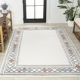 thumbnail image 5 of JONATHAN Y HAWAII 4 x 6 Area Rug, Sebastian Diamond Border - Ivory/Beige, HWC102B-4, 5 of 10