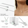 thumbnail image 6 of ChicSilver Simulated White Opal Pendant Necklace Round Shape 925 Sterling Silver Women Necklaces Birthday Jewelry Gifts for Her, 6 of 8