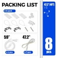 thumbnail image 3 of Barrina 8-Pack T5 Grow Lights for Indoor Plants 5000K 4FT 160W (8 X 20W) Full Spectrum Grow Light with Separate Switch Linkable Grow Lamp Indoor Plant Lights for Growth Plug and Play, 3 of 10