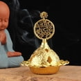 thumbnail image 1 of Decoración de quemador de dorado, soporte de maíz cbón, recogedor de cenizas con tapa, adorno de escritorio Árbol perfecl quemadores de incienso incensario, 1 of 8