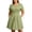 *Green, variant on VBVC Women's Plus Notch V Neck High Waist Midi Dress , Business Short Sleeve Work Dress For Women , Ladies' Pleated A Line Office Dress with Pockets,Beige,L-5XL