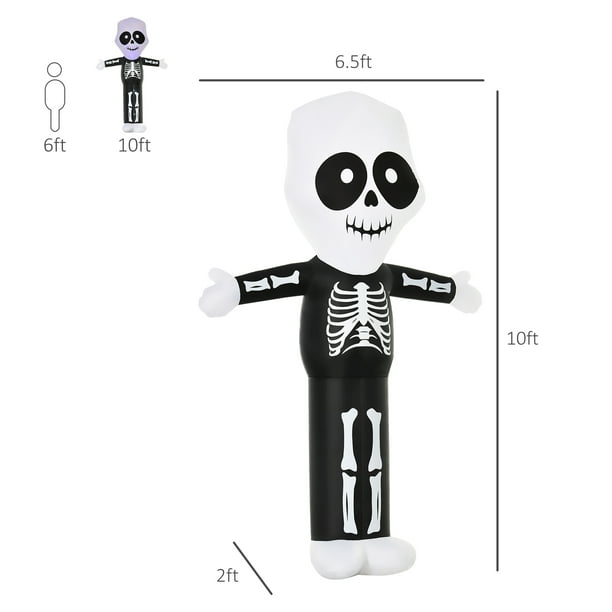 Crâne décoratif pour l'Halloween illuminé DEL Holiday Living noir