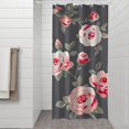thumbnail image 2 of Pioneer Flower Floral Print Pattern Shower Curtain 36"x72" ,Bathroom Decorative Shower Curtains Set with 12 Hooks,Modern Waterproof Washable Shower Curtain, 2 of 6