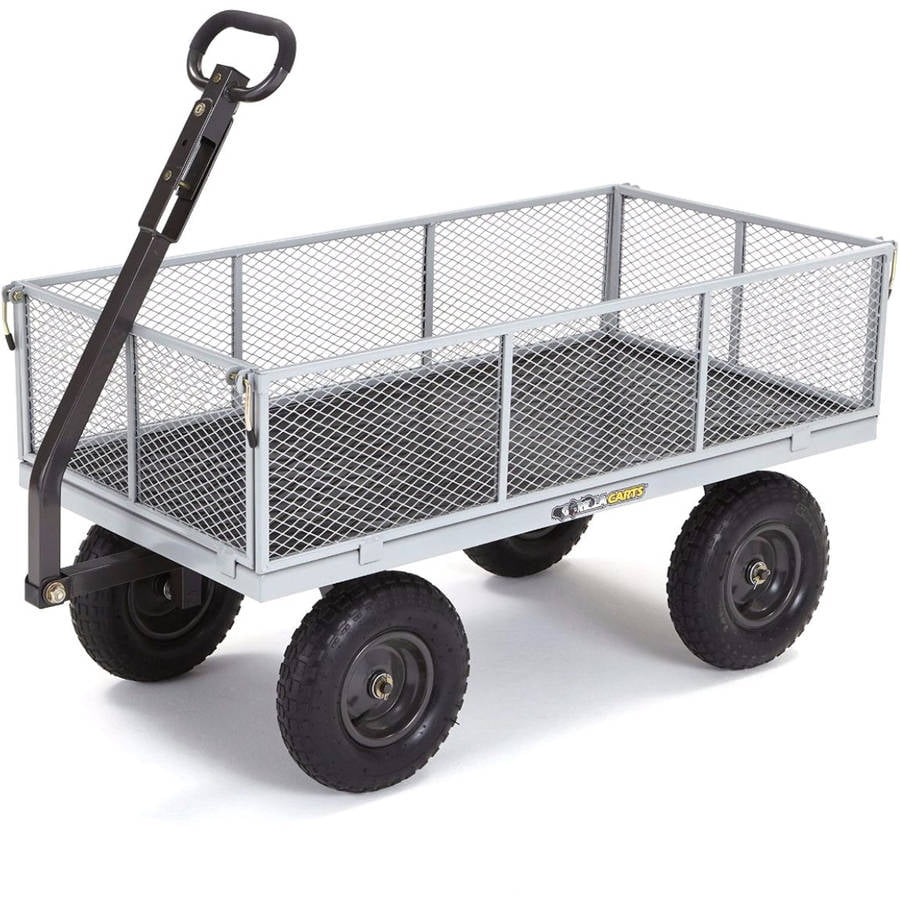 Gorilla Carts 1000lb. Steel Utility Cart with 13" Tires