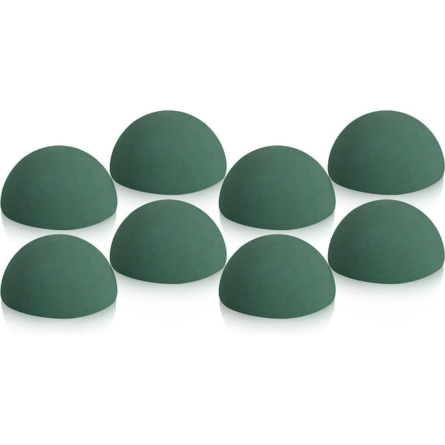 8 Pack Floral Foam Blocks Plant Dry Foam, 5.5 x 2.8 inch Half Ball