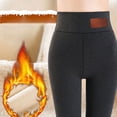 thumbnail image 2 of Sherpa Fleece Lined Leggings for Women, Winter Warm Thermal Yoga Pants High Waist Stretchy Workout Leggings Tights Gray 5XL, 2 of 5